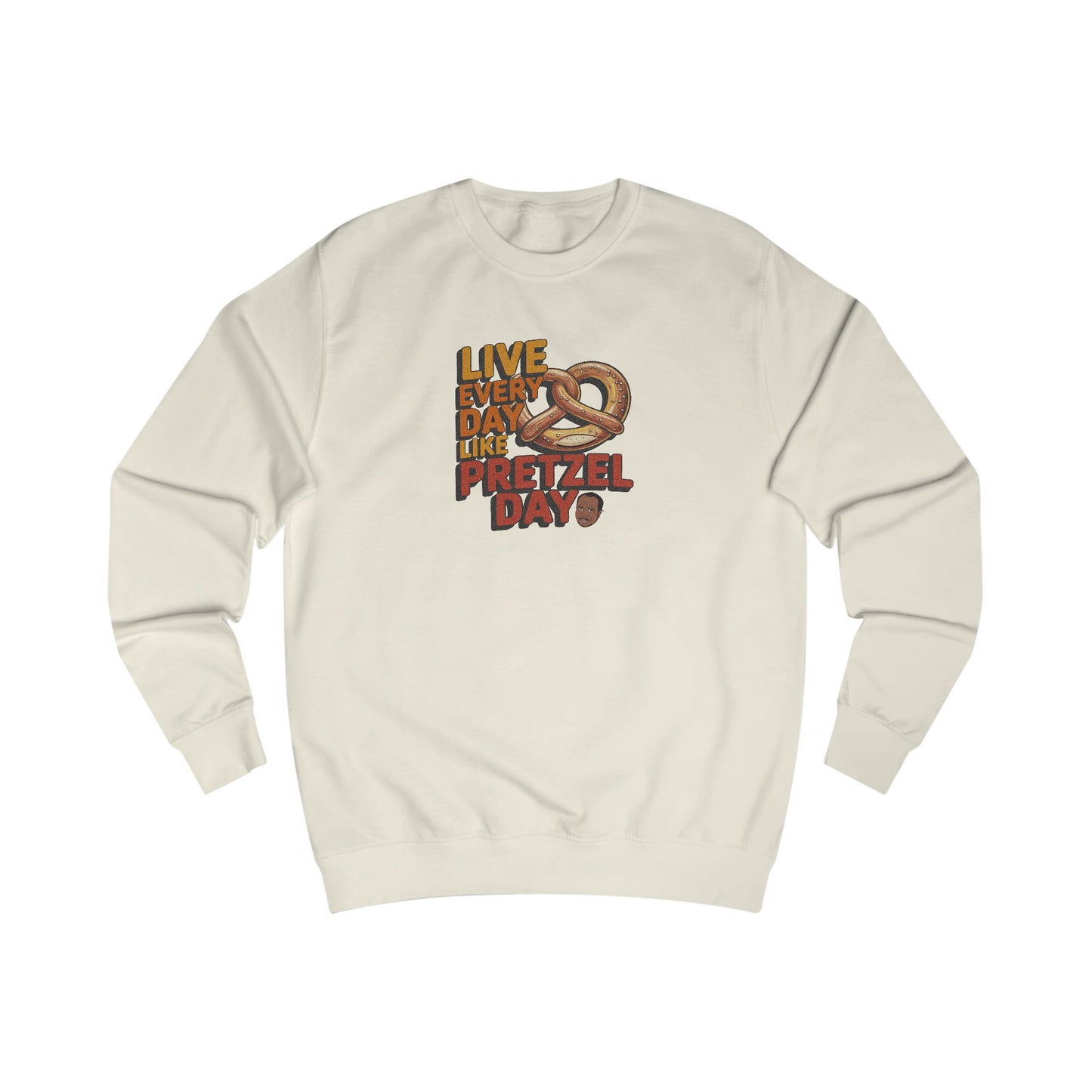 Live Every Day Like Pretzel Day — Stanley Hudson Retro Sweatshirt (Light)