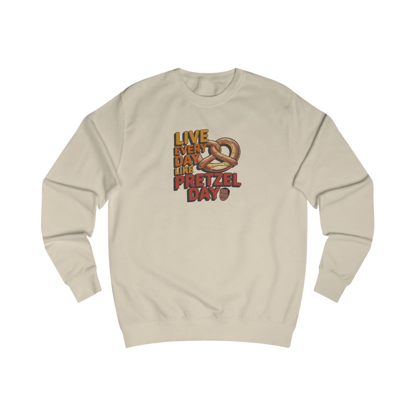 Live Every Day Like Pretzel Day — Stanley Hudson Retro Sweatshirt (Light)