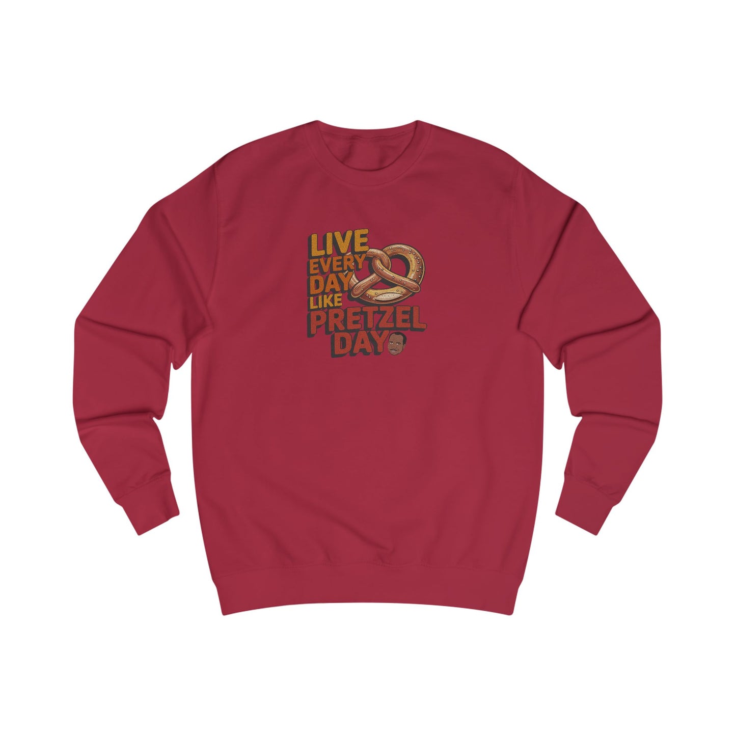 Live Every Day Like Pretzel Day — Stanley Hudson Retro Sweatshirt (Light)