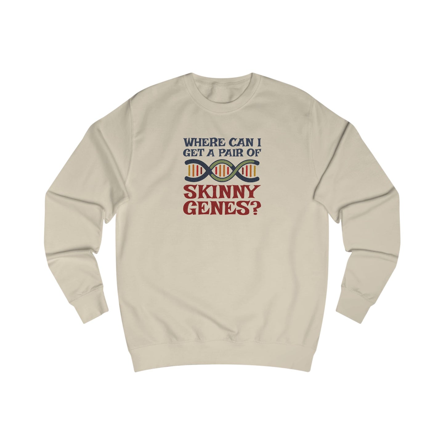 Pair of Skinny Genes (Colorful) — Retro Graphic Sweatshirt (Light)
