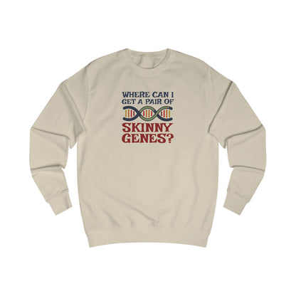 Pair of Skinny Genes (Colorful) — Retro Graphic Sweatshirt (Light)