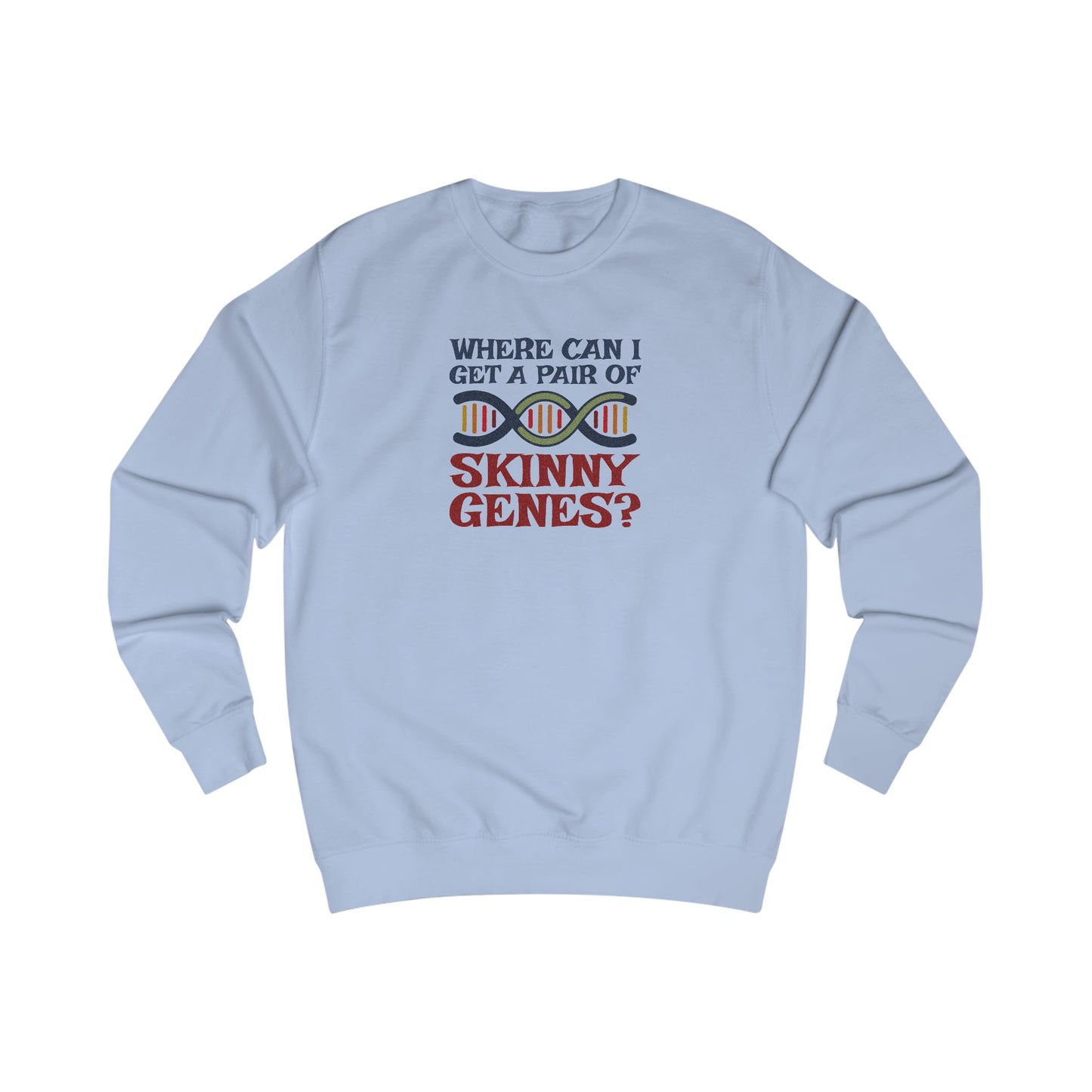 Pair of Skinny Genes (Colorful) — Retro Graphic Sweatshirt (Light)
