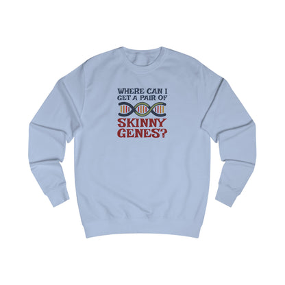 Pair of Skinny Genes (Colorful) — Retro Graphic Sweatshirt (Light)