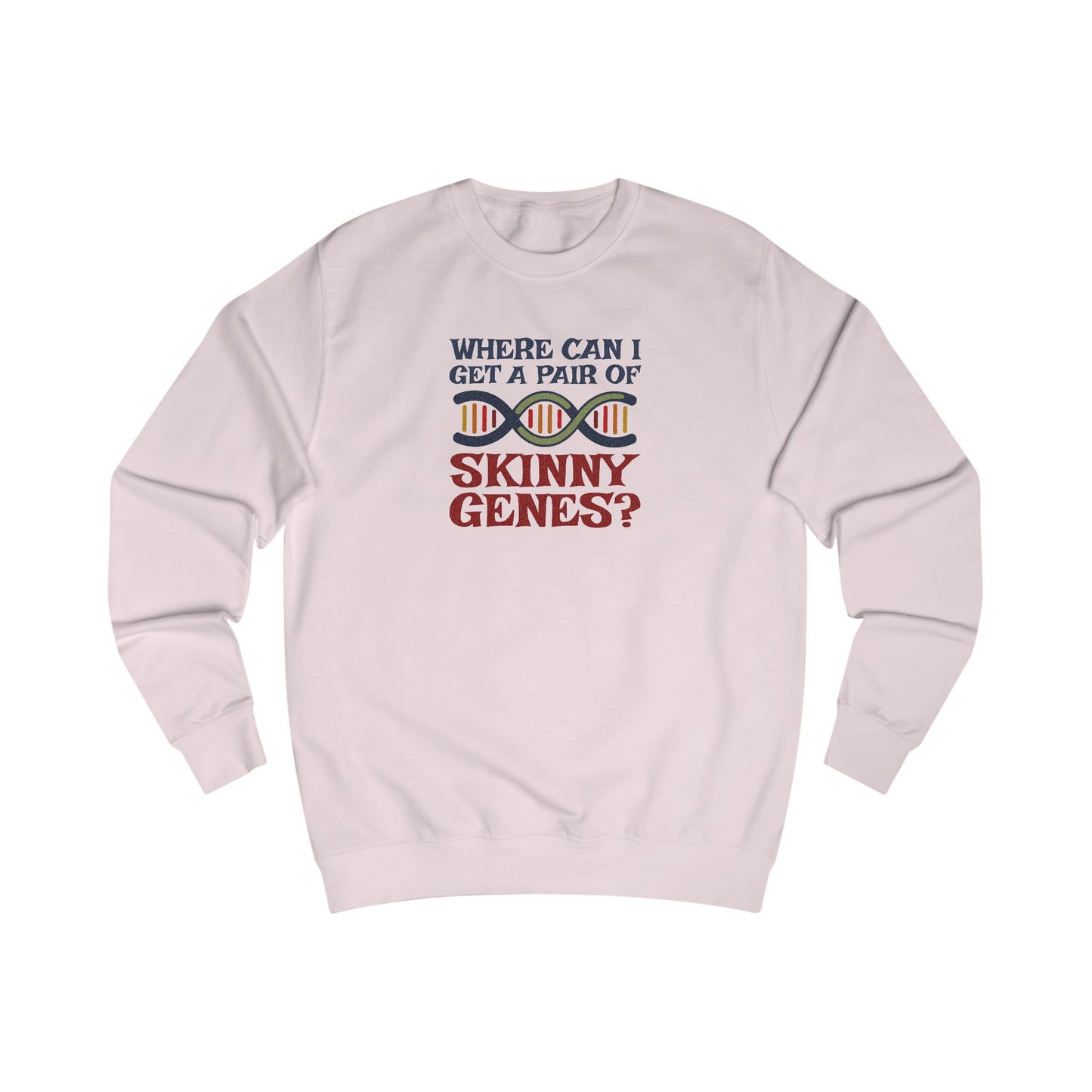 Pair of Skinny Genes (Colorful) — Retro Graphic Sweatshirt (Light)