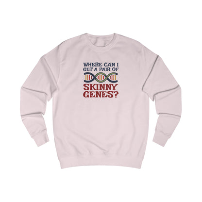 Pair of Skinny Genes (Colorful) — Retro Graphic Sweatshirt (Light)