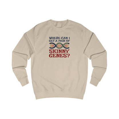 Pair of Skinny Genes (Colorful) — Retro Graphic Sweatshirt (Light)