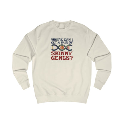 Pair of Skinny Genes (Colorful) — Retro Graphic Sweatshirt (Light)