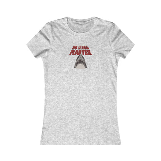No Lives Matter — Jaws-Inspired Retro Women's Tee (Light)