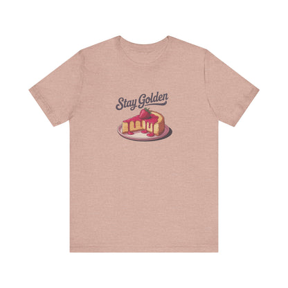 Stay Golden — Retro Cheesecake Graphic Tee (Light)