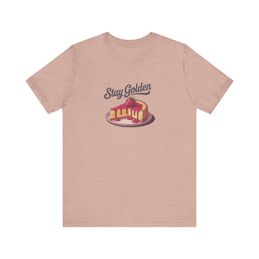 Stay Golden — Retro Cheesecake Graphic Tee (Light)