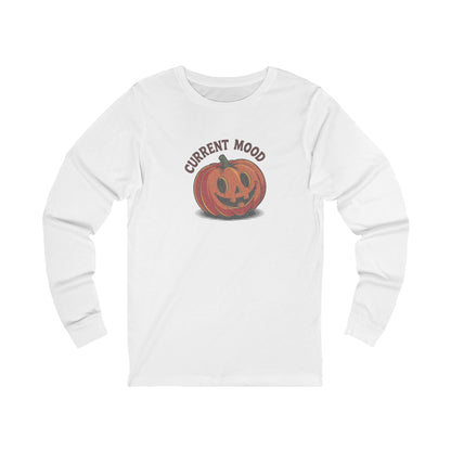 Current Mood (Cute Pumpkin) — Retro Halloween Long Sleeve (Light)