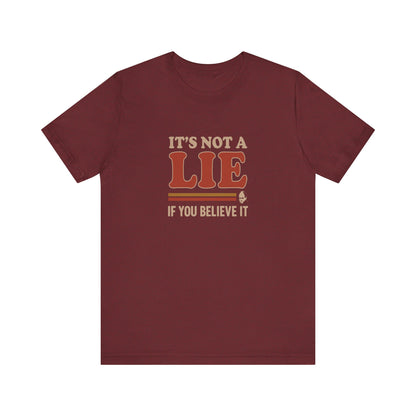 It’s Not a Lie, If You Believe It — George Costanza Retro Tee (Dark)