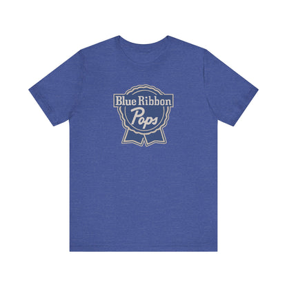 Blue Ribbon Pops Shirt — Funny Dad Gift, Retro Beer Dad Tee