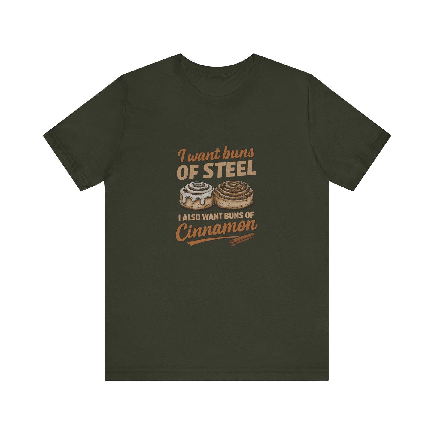 Buns of Steel (and Cinnamon) — Workout Retro Tee (Dark)