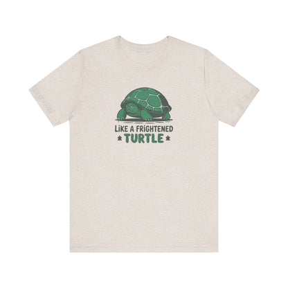 Like a Frightened Turtle — George Costanza Shrinkage Retro Tee (Light)