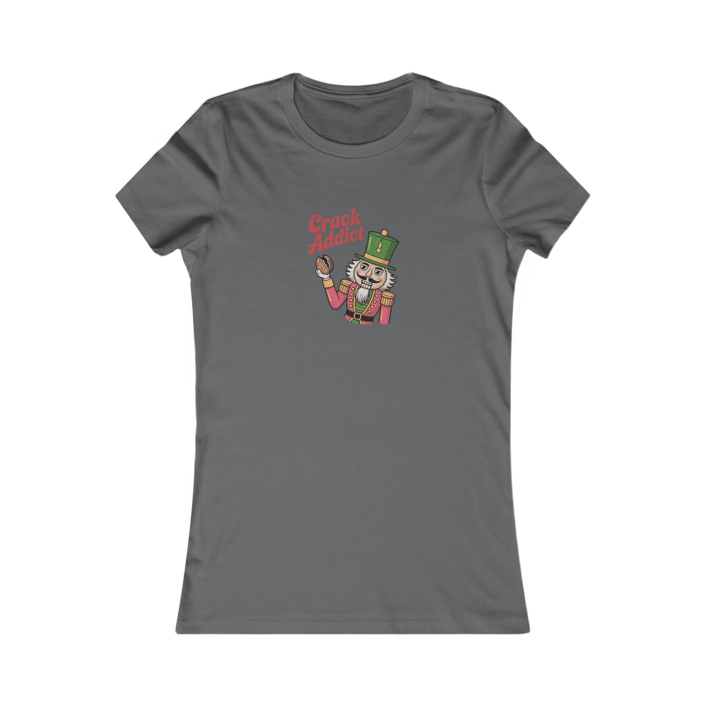 Crack Addict Nutcracker — Vintage Christmas Women's Tee (Dark)