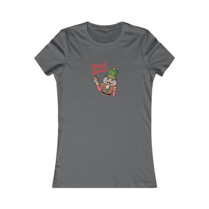 Crack Addict Nutcracker — Vintage Christmas Women's Tee (Dark)