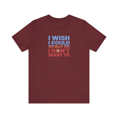 I Wish I Could, But I Don't Want To — Phoebe Buffay Retro Tee (Dark)