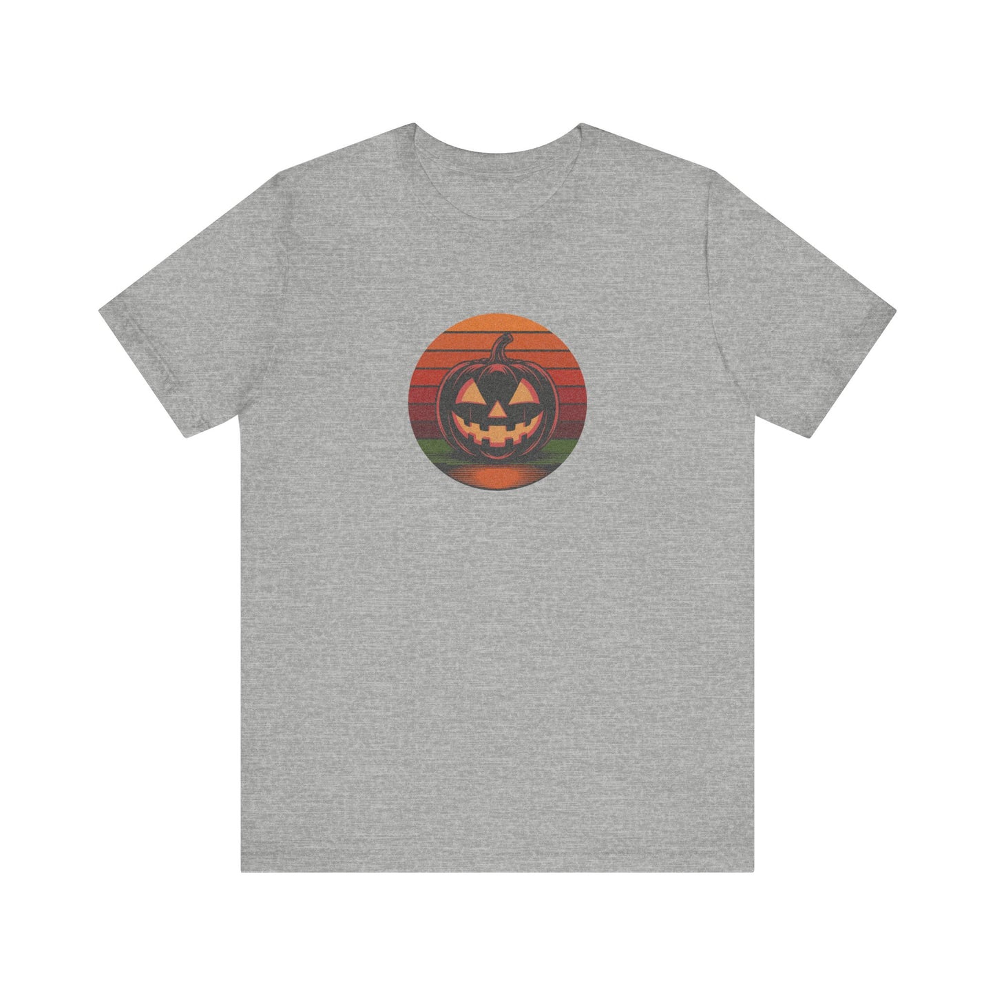 Retro Jack: Bold Grin — Halloween Sunset Tee (Light)