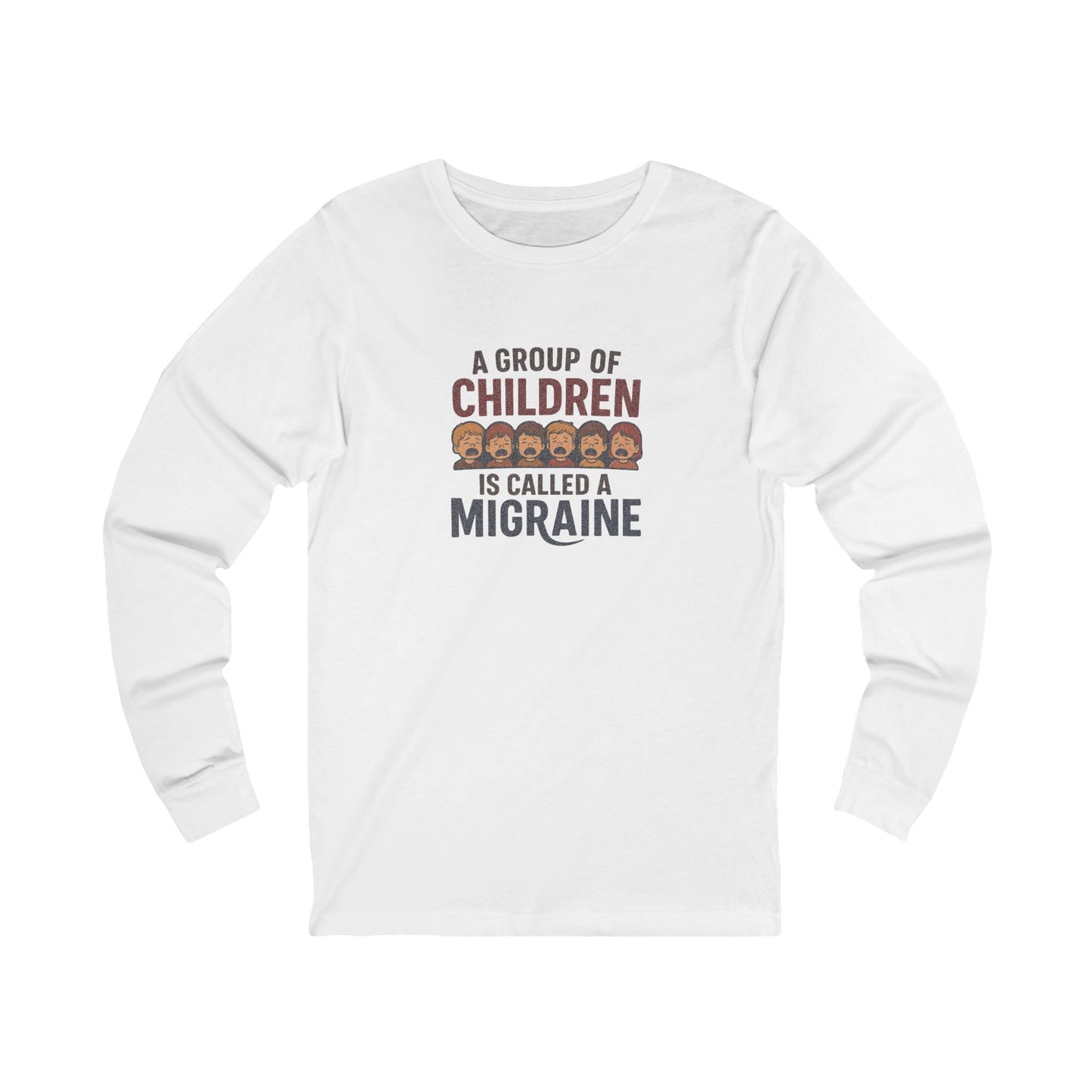 A Group of Children Is Called a Migraine — Retro Long Sleeve (Light)