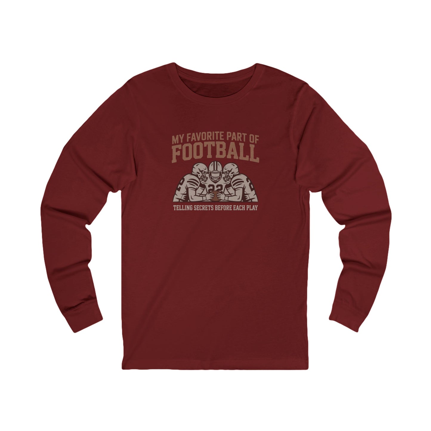 My Favorite Part of Football (Telling Secrets Before Each Play) – Retro Long Sleeve (Dark)