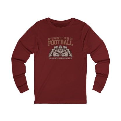My Favorite Part of Football (Telling Secrets Before Each Play) – Retro Long Sleeve (Dark)