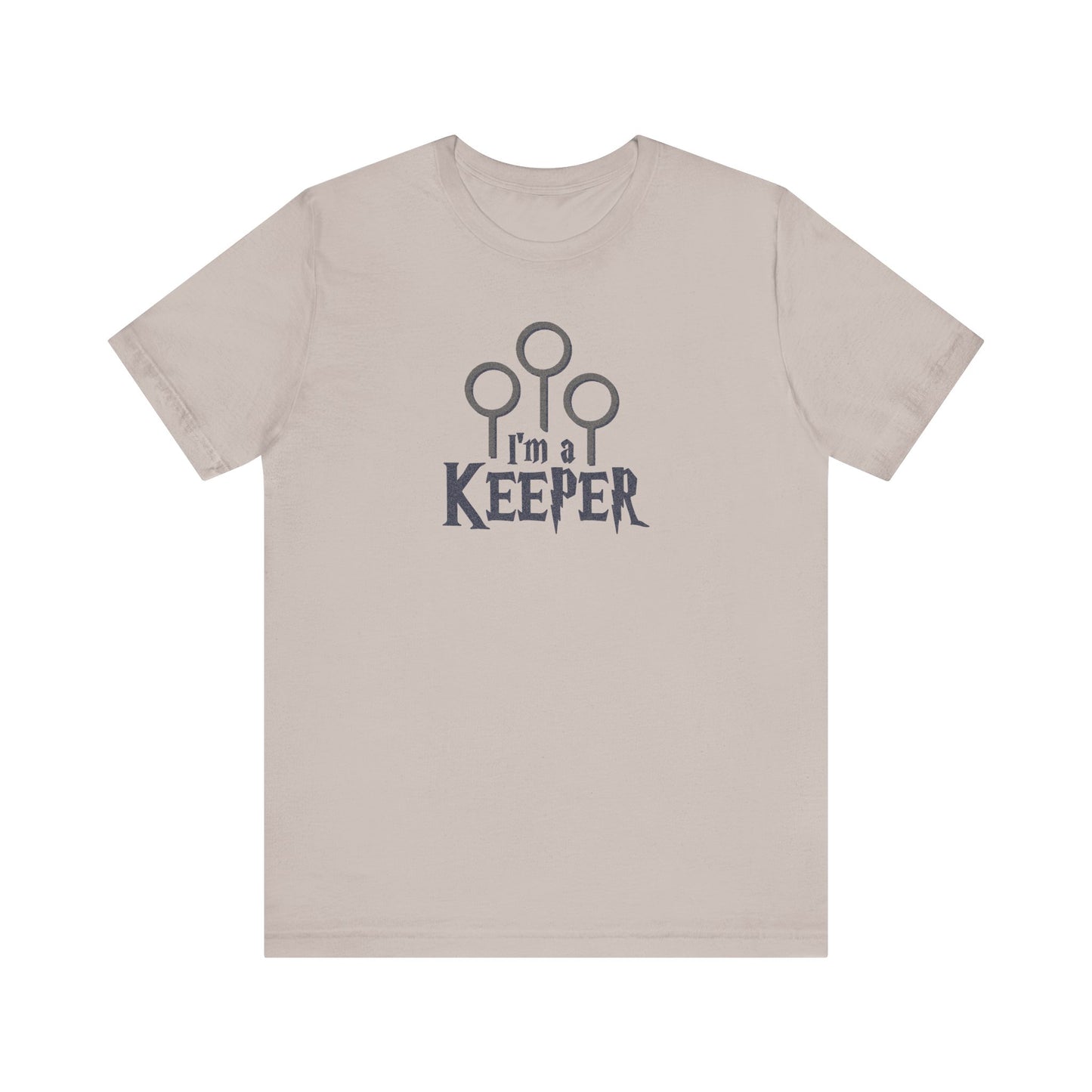 I’m a Keeper — Harry Potter Quidditch Retro Tee (Light)
