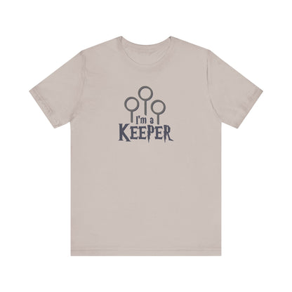 I’m a Keeper — Harry Potter Quidditch Retro Tee (Light)