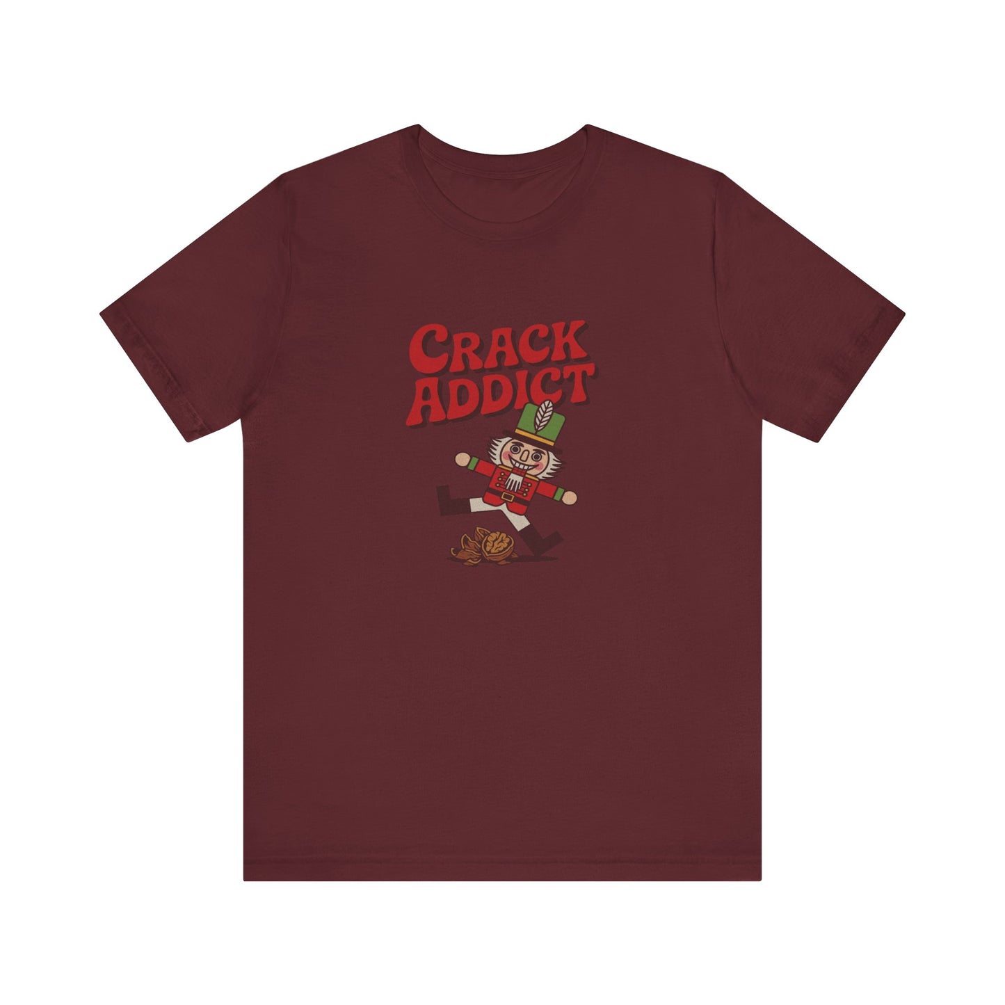 Crack Addict Nutcracker (Unhinged Remix) — Retro Tee (Dark)