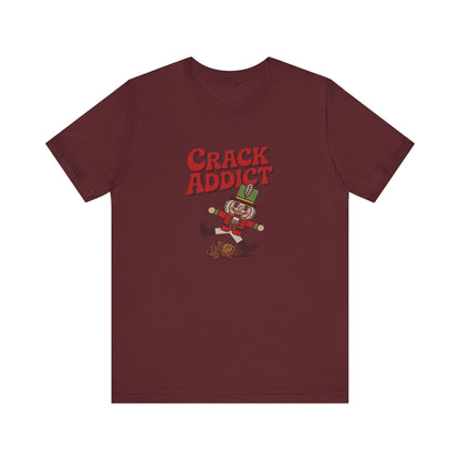Crack Addict Nutcracker (Unhinged Remix) — Retro Tee (Dark)