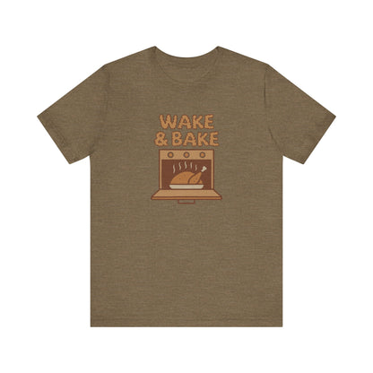 Wake & Bake — Retro Thanksgiving Turkey Tee (Light)