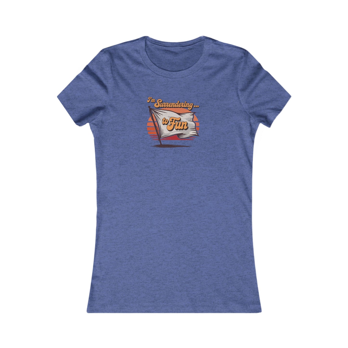 I'm Surrendering to Fun — Fun with Flags Retro Women's Tee (Dark)