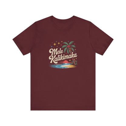 Mele Kalikimaka — Retro Hawaiian Christmas Tee (Dark)