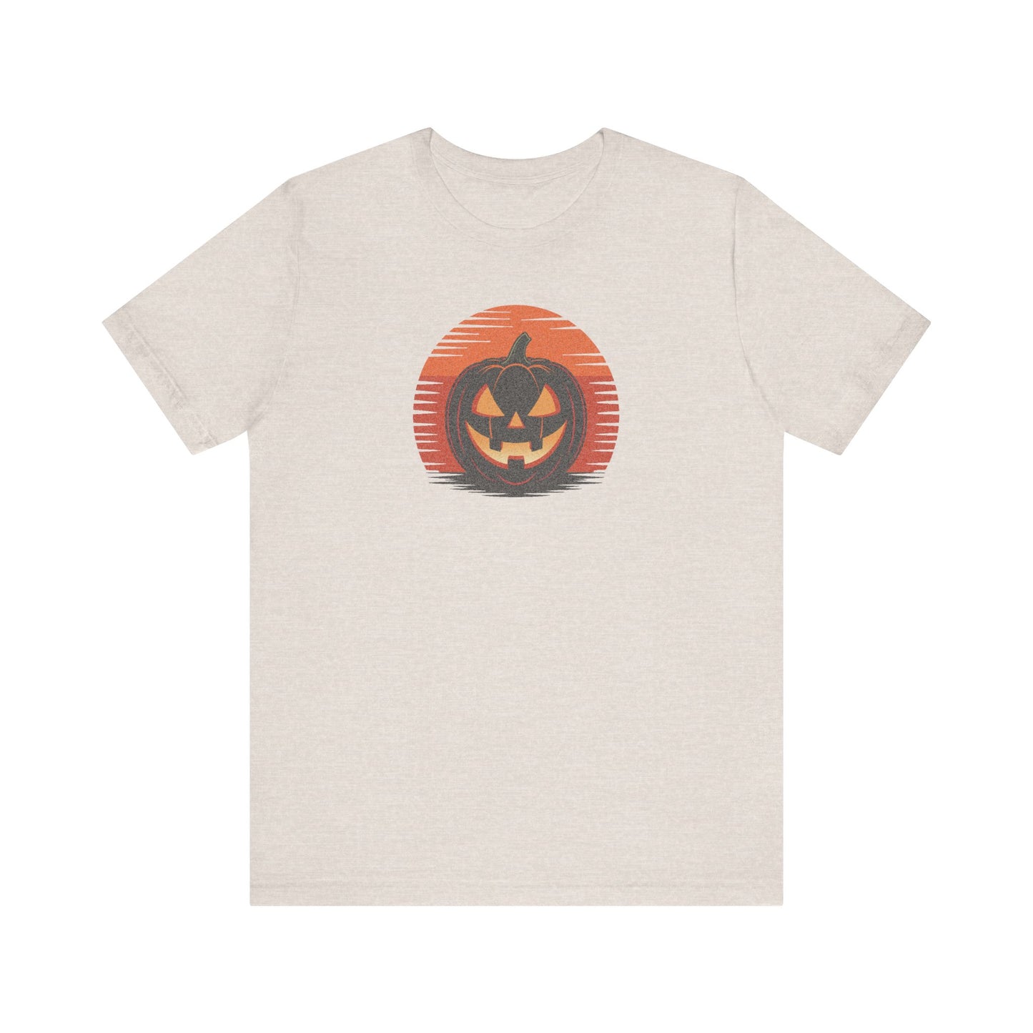 Retro Jack: Sliced Sunset — Halloween Sunset Tee (Light)