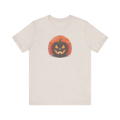Retro Jack: Sliced Sunset — Halloween Sunset Tee (Light)