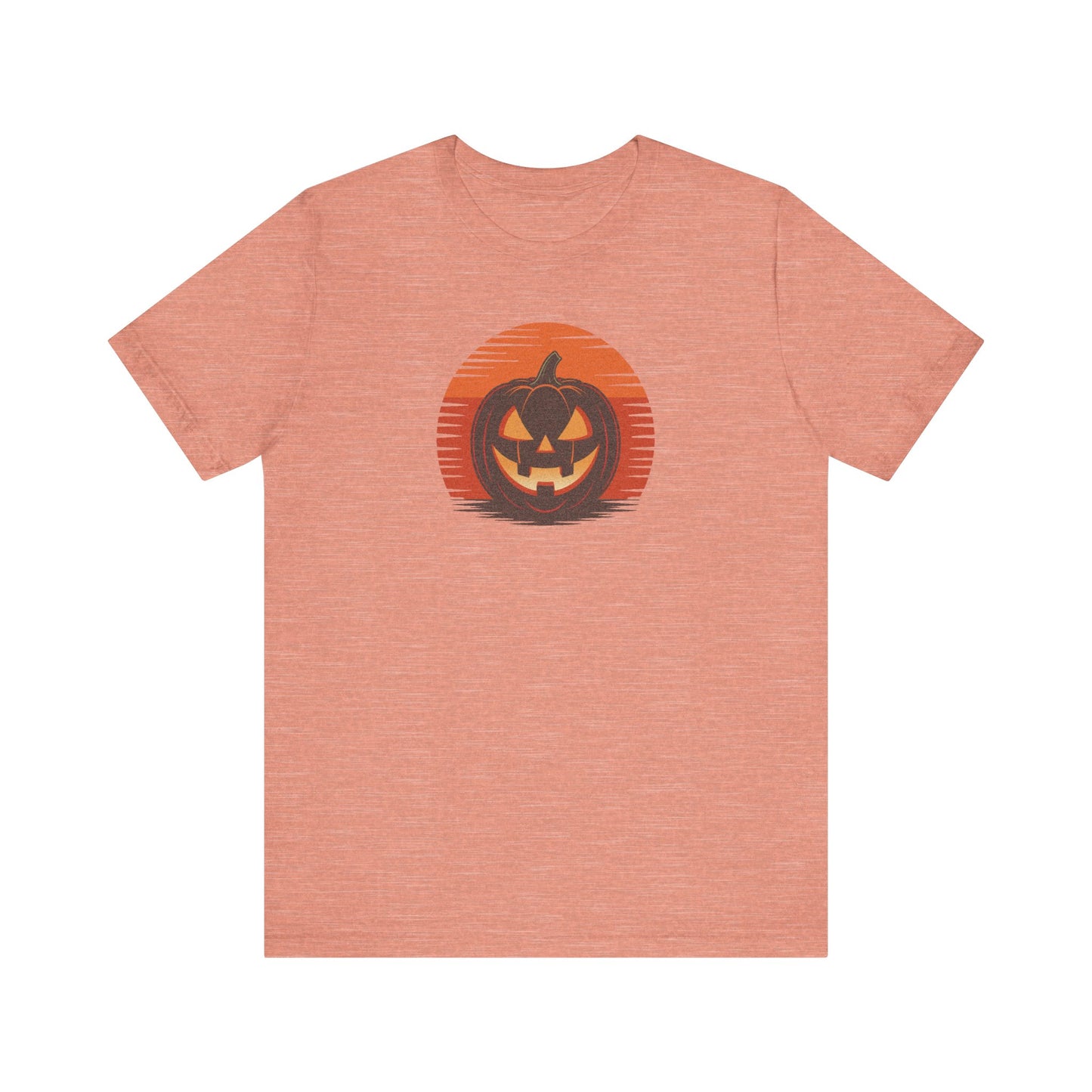 Retro Jack: Sliced Sunset — Halloween Sunset Tee (Light)
