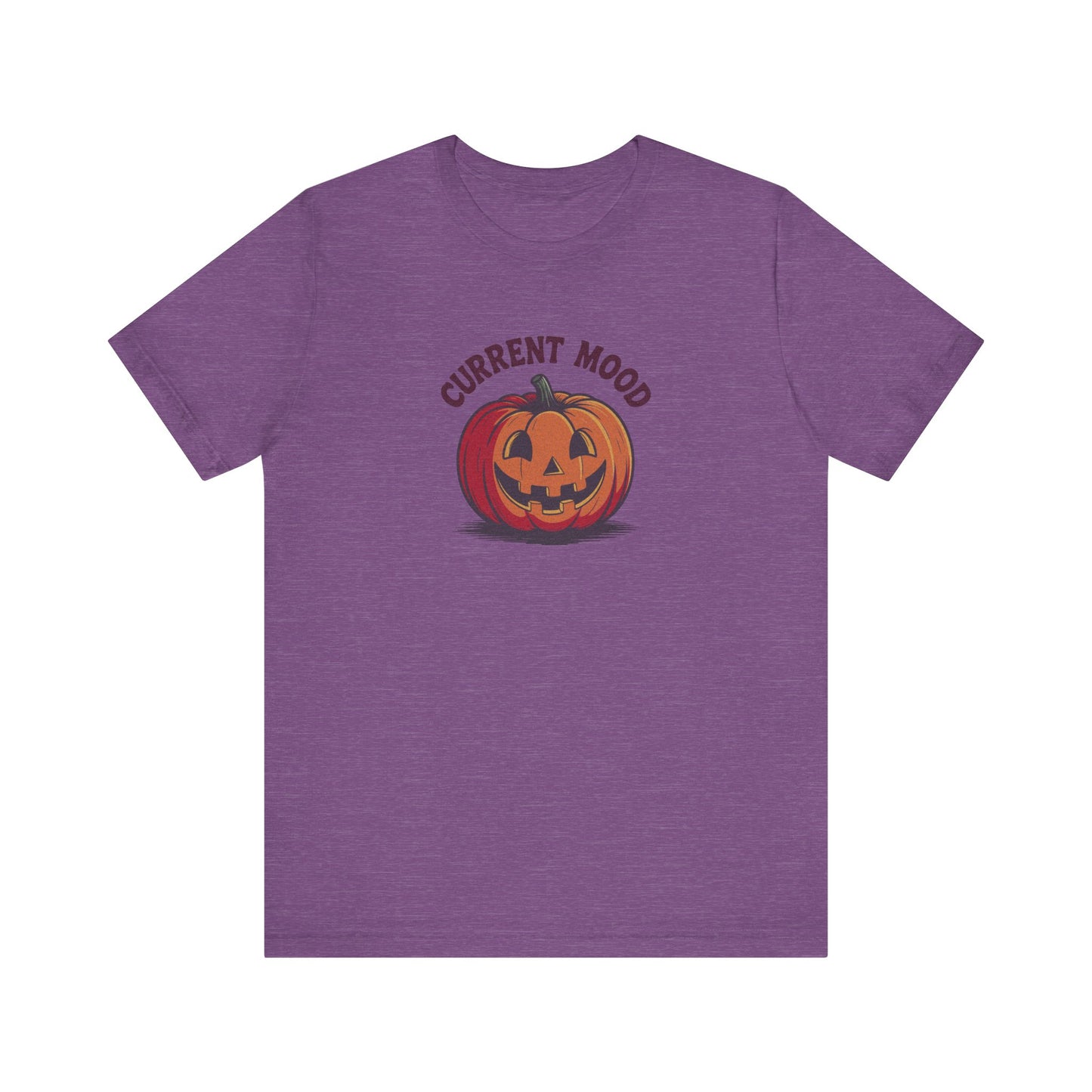 Current Mood (Classic Pumpkin) — Retro Halloween Tee (Light)
