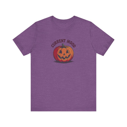 Current Mood (Classic Pumpkin) — Retro Halloween Tee (Light)