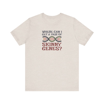 Pair of Skinny Genes (Colorful) — Retro Graphic Tee (Light)