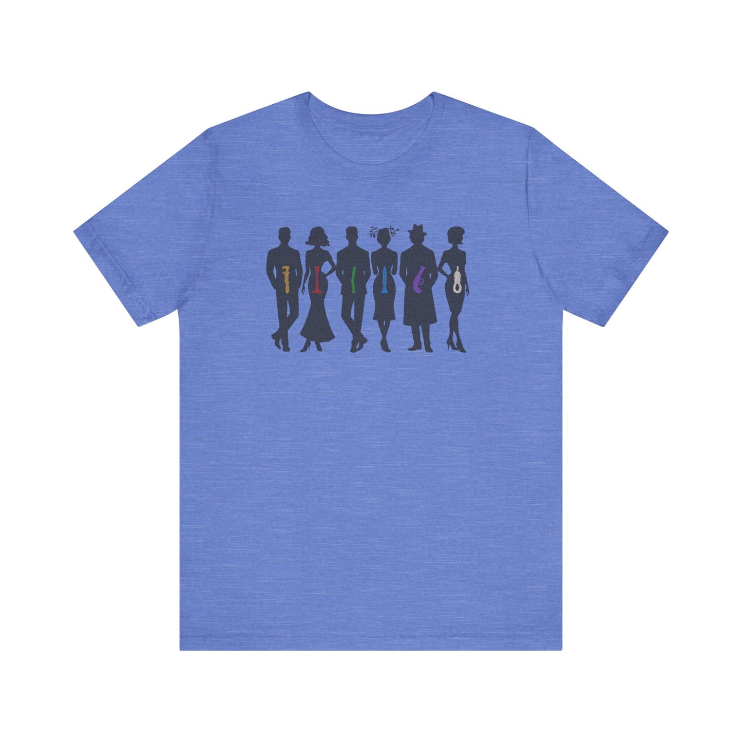 The Usual Suspects, Properly Armed — Clue Retro Tee (Light)