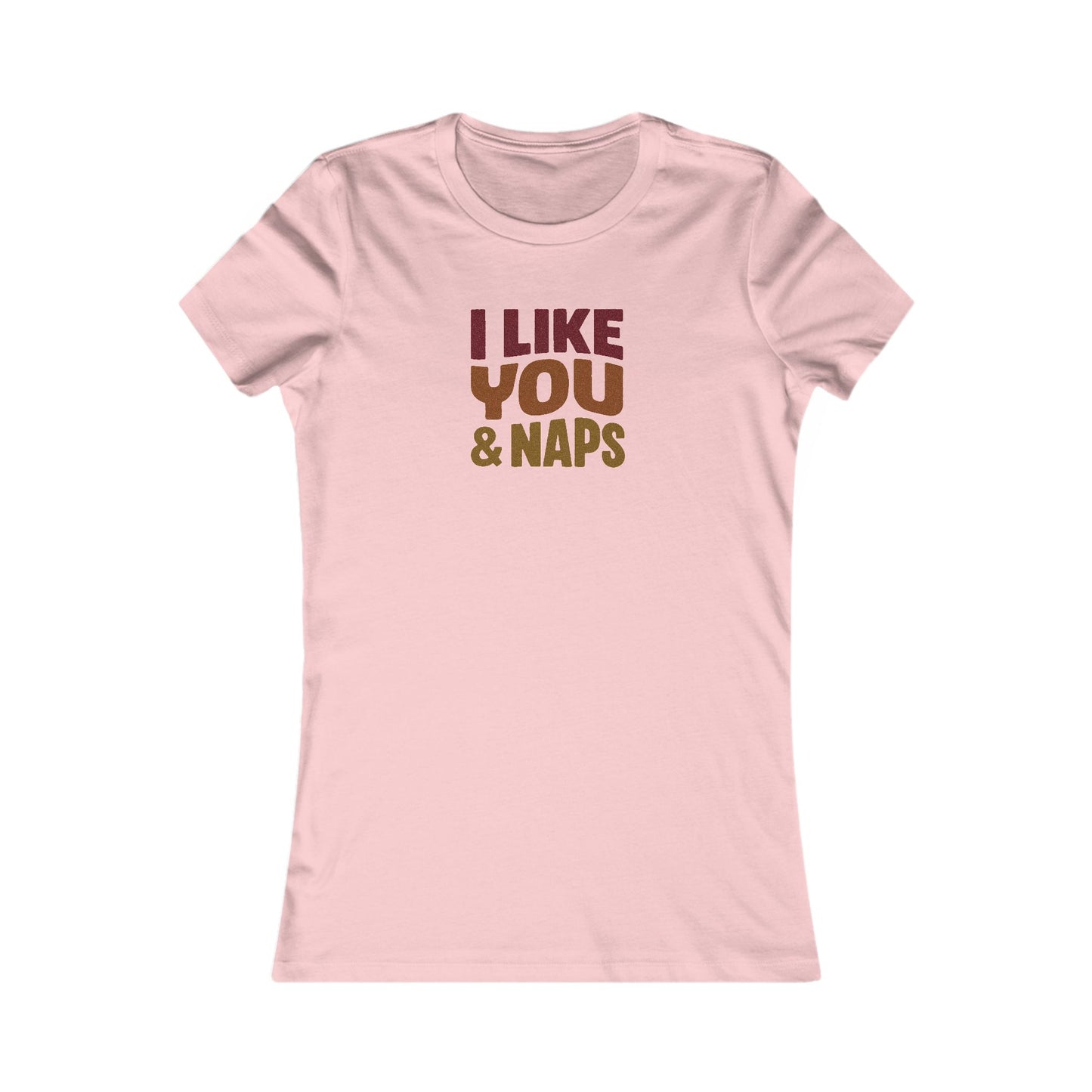 I Like You & Naps (Warm Gradient) — Retro Loungewear Women's Tee (Light)
