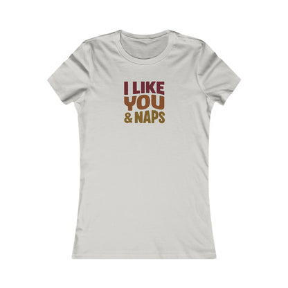 I Like You & Naps (Warm Gradient) — Retro Loungewear Women's Tee (Light)