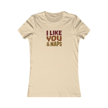 I Like You & Naps (Warm Gradient) — Retro Loungewear Women's Tee (Light)