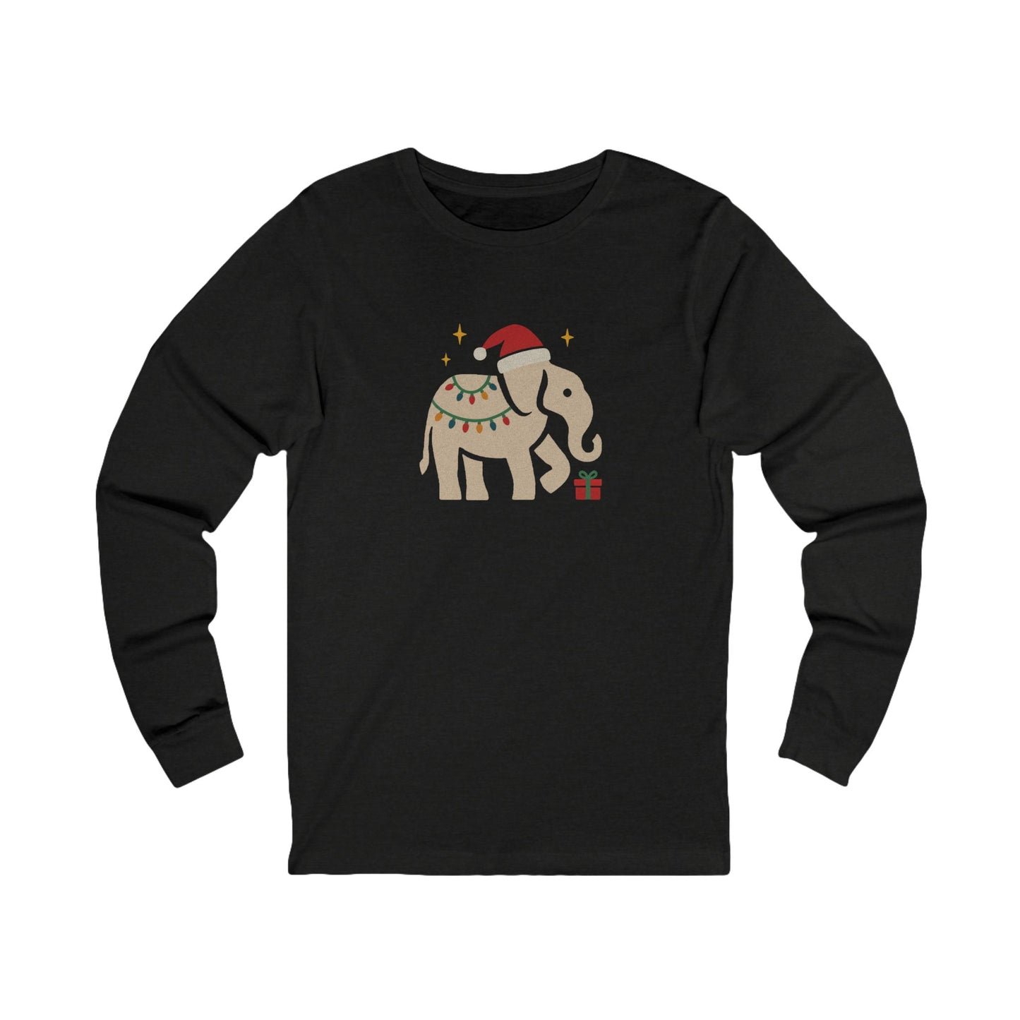 White Elephant Season — Retro Christmas Graphic Long Sleeve (Dark)