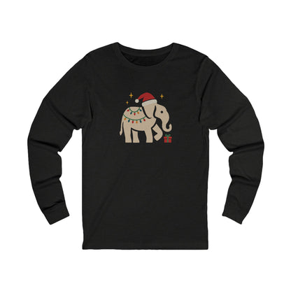 White Elephant Season — Retro Christmas Graphic Long Sleeve (Dark)
