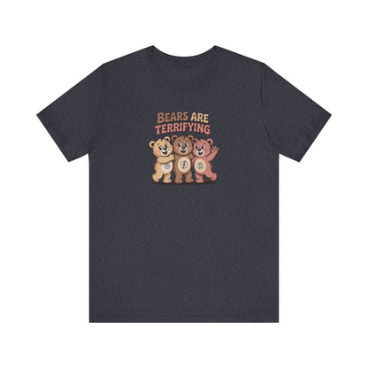 Bears Are Terrifying (Cute Remix) — Retro Tee (Dark)