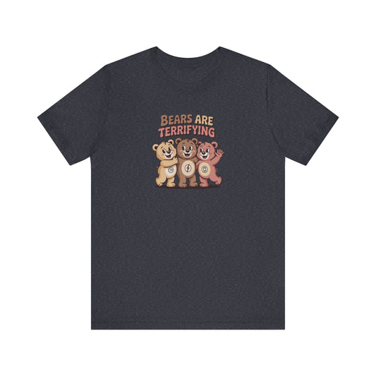 Bears Are Terrifying (Cute Remix) — Retro Tee (Dark)