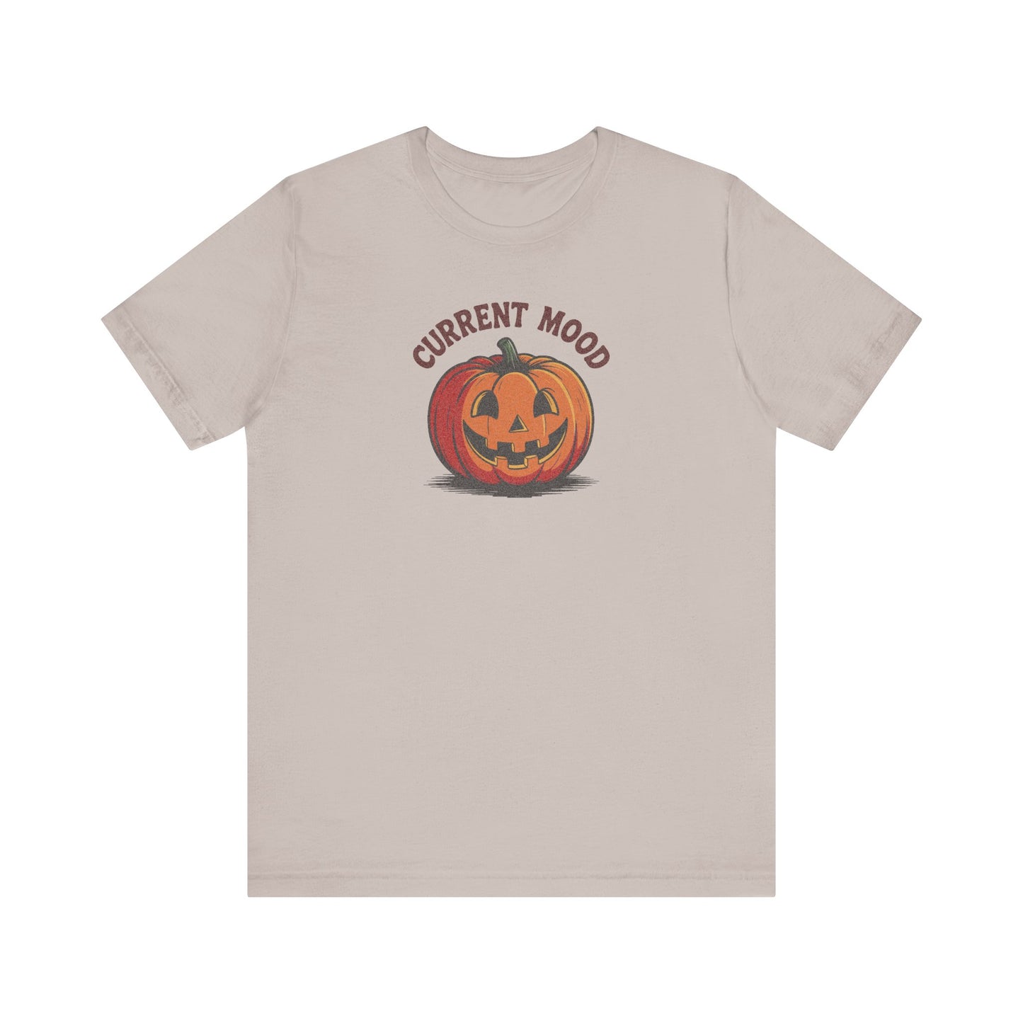 Current Mood (Classic Pumpkin) — Retro Halloween Tee (Light)