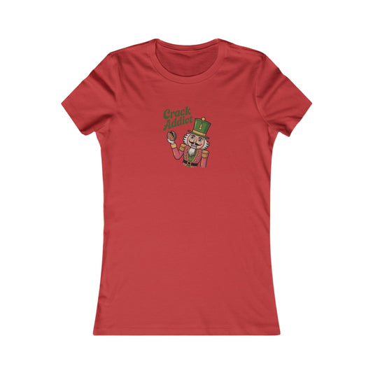 Crack Addict Nutcracker — Vintage Christmas Women's Tee (Light)