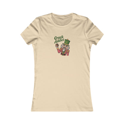 Crack Addict Nutcracker — Vintage Christmas Women's Tee (Light)